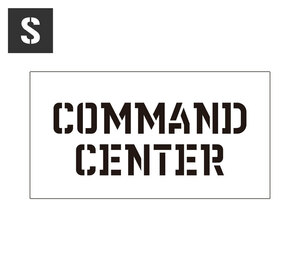 ステンシルシート ステンシルプレート ステンシル アルファベット アメリカン DIY クイックステンシル サイズS COMMAND CENTER 指令部
