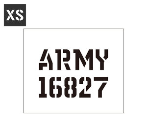 ステンシルシート ステンシルプレート ステンシル アルファベット アメリカン ミリタリー DIY クイックステンシル サイズXS ARMY 16827