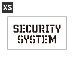 ステンシルシート ステンシルプレート ステンシル アルファベット アメリカン DIY クイックステンシル サイズXS SECURITY SYSTEM