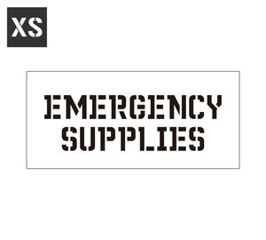 ステンシルシート ステンシルプレート ステンシル アルファベット DIY クイックステンシル サイズXS EMERGENCY SUPPLIES 緊急物資