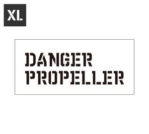 ステンシルシート ステンシルプレート ステンシル アルファベット DIY クイックステンシル サイズXL DANGER PROPELLER 危険 プロペラ