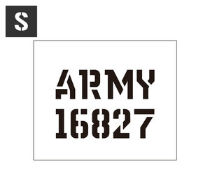 ステンシルシート ステンシルプレート ステンシル アルファベット アメリカン ミリタリー DIY クイックステンシル サイズS ARMY 16827