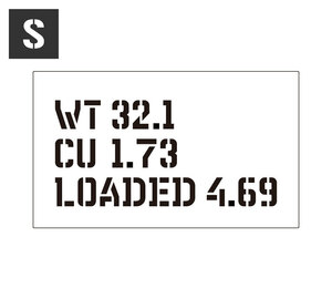 ステンシルシート ステンシルプレート ステンシル アルファベット アメリカン ミリタリー DIY クイックステンシル サイズS WT 32.1 砲弾