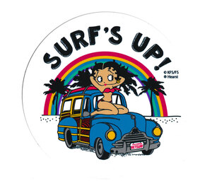 ベティ・ブープ ステッカー おしゃれ かわいい キャラクター アメリカ サーフィン ハワイアン 車 バイク BETTY BOOP SURF'S UP