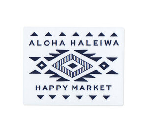 ハレイワハッピーマーケット ステッカー おしゃれ ハワイ スーツケース アウトドア 車 バイク HALEIWA HAPPY MARKET サイズM トライバル