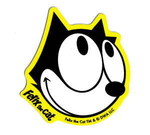 フィリックス・ザ・キャット ステッカー アメリカン アメリカ キャラクター 猫 おしゃれ スマホ かっこいい 車 バイク FACE 黄