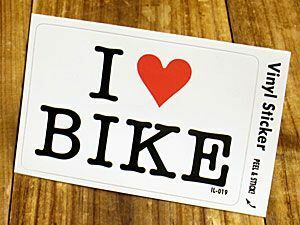 ステッカー 車 アメリカン アイラブ おしゃれ バイク ヘルメット かっこいい 愛してる I LOVE BIKE バイク