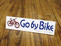 ステッカー バイク 自転車 車 アメリカン おしゃれ ヘルメット かっこいい Go by Bike_画像1