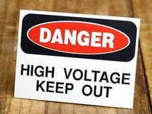 ステッカー アメリカン インテリア サイン 表示 案内 危険 DANGER 注意 警告 おしゃれ かっこいい 「高圧電流につき立入り禁止」_画像1