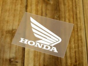 ステッカー ホンダ アメリカン 車 おしゃれ バイク ヘルメット かっこいい HONDA 転写式 ウイング ホワイト 右向き