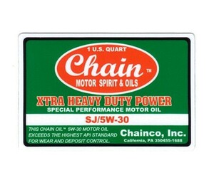 ステッカー アメリカン おしゃれ かっこいい 車 アウトドア スーツケース バイク ビンテージ 広告 ラベル モーターオイル Chain