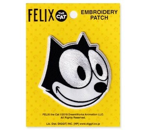 フィリックス・ザ・キャット ワッペン アイロン キャラクター アメリカ 雑貨 おしゃれ 猫 アメカジ アメリカン雑貨 FELIX THE CAT FACE