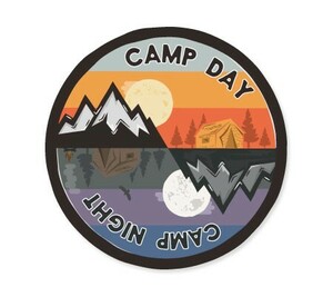 ステッカー アウトドア アメリカン おしゃれ スーツケース 車 バイク かっこいい キャンプ Vintage Outdoor Budges 山 CAMP DAY CAMP NIGHT