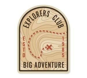 ステッカー アウトドア アメリカン おしゃれ スーツケース キャンプ 車 バイク かっこいい 地図 マップ Explorers Map BIG ADVENTURE