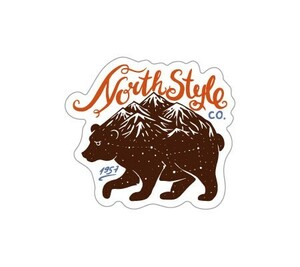 ステッカー アウトドア アメリカン おしゃれ スーツケース 車 バイク かっこいい キャンプ 熊 TO THE NORTH DECALS NORTH STYLE