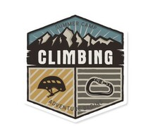 ステッカー アウトドア アメリカン おしゃれ スーツケース 車 バイク かっこいい キャンプ Vintage Outdoor Budges クライミング CLIMBING_画像1