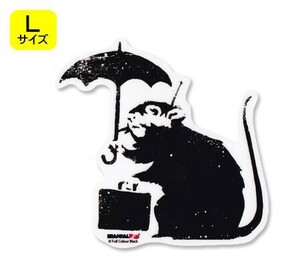 バンクシー ステッカー シール パソコン ウォールステッカー おしゃれ かっこいい スーツケース インテリア 車 Umbrella Rat サイズL