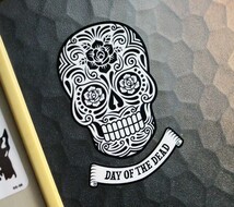 ステッカー スカル メキシカンスカル アメリカン 車 アウトドア バイク カーステッカー MEXICAN SKULL DAY OF THE DEAD ローズ_画像4