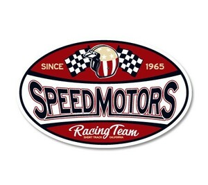 ステッカー アメリカン おしゃれ 車 バイク かっこいい ホットロッド カスタム レーシング CALIFORNIA RACING BADGES SPEED MOTORS