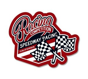 ステッカー アメリカン おしゃれ 車 バイク かっこいい ホットロッド カスタム レーシング CALIFORNIA RACING BADGES RACING COMPETITION