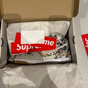  new goods Supreme Nike SB Rammellzee Dunk High FD8779-100 lame ruji-BOX LOGO sticker extra 