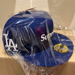 新品未使用 7 3/4　Supreme MLB Teams Box Logo New Era Dark Royal Los Angeles シュプリーム ボックスロゴ キャップ cap 大谷