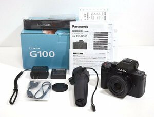 ★新品同様！Panasonic パナソニック LUMIX DC-G100V 標準ズームレンズキット 元箱、トライポッドグリップ付！★