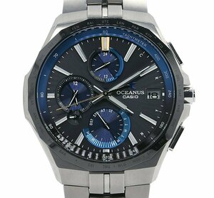 * box attaching! beautiful goods!CASIO Casio OCEANUS Oceanus OCW-S5000E-1AJF man taS5000 series slim case radio wave solar men's *