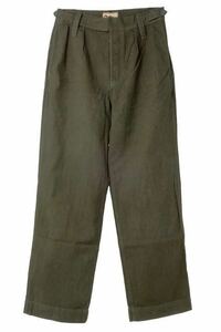 NIGEL CABOURN NAVVIE PANT COTTON BROKEN TWILL ナイジェルケーボン 50 グリーン カメラマン LYBRO DUNGAREE MALLORY ARMY railman denim