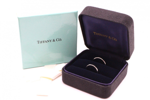 [to pair ] TIFFANY&Co. Tiffany Pt950 pairing ring platinum 9 number /17.5 number total : approximately 5.2g wedding ring case box attaching CE771EWH41