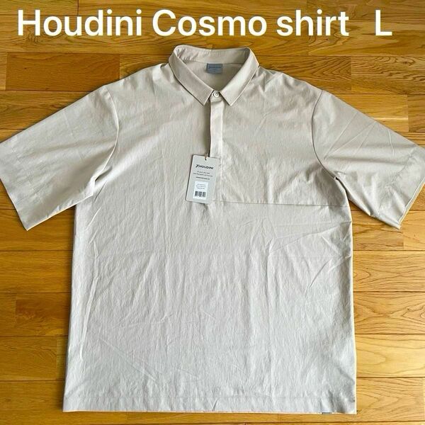 美品 Houdini Cosmo shirt L フォギーマウンテン フーディニ コスモシャツ 半袖シャツ 速乾 オフホワイト