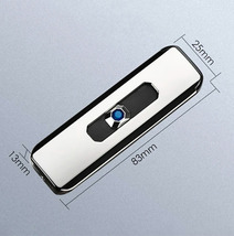 USB 充電式 ライター 電子ライター 黒 ブラック タバコ　軽量 b_画像5