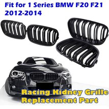 ●BMW,F20,F21,1シリーズ,2012-2014用,レーシング,キドニーグリル,ブラック,ダブルスラット,スポーツグリル,交換部品_画像1