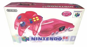 デッドストック　ほぼ未使用　Nintendo 64 ニンテンドー64 本体　クリアレッド