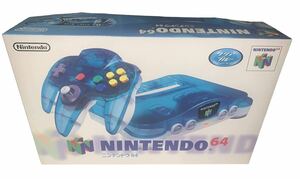 デッドストック　ほぼ未使用　ニンテンドー64 本体　クリアブルー　Nintendo64