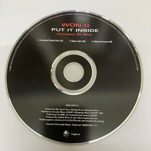 裸34 HIPHOP,R&B WON-G - PUT IT INSIDE シングル CD 中古品