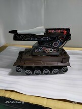 ☆トープレの強力ゼンマイ MISSILE TANK ミサイル戦車 キャタピラ無し 当時物 レトロ ビンテージ ブリキ☆_画像1