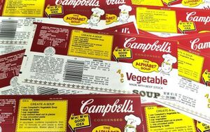 海外紙もの　ラベル　Campbell's スープ缶ラベル　キャンベルズ　15枚
