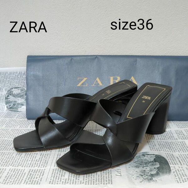 ZARA　サンダル　 レザー　size36