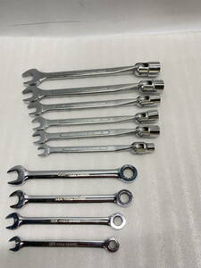 *SEK Flex wrench 10~19 combination wrench 8~14 tool DIY use . accompany small scratch dirt just a little equipped used (u2405218_5)