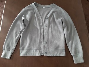 UNIQLO　ユニクロ　ワッフルカーディガン　グリーン　M