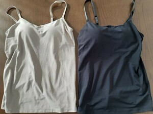 ユニクロ　UNIQLO　ブラトップ　キャミソール　　S　エアリズム　ブラック　カーキベージュ