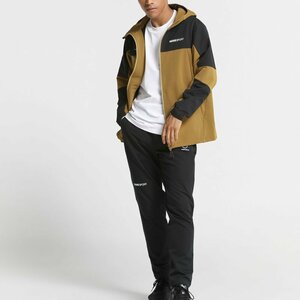 1543495-DESCENTE/HEATNAVI ソフトシェル バックロゴ フルジップフーディー メンズ 上下セッ