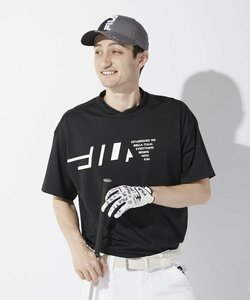 1385695-FILA/メンズ モックネックシャツ GOLF ゴルフウェア 半袖 トップス/LL