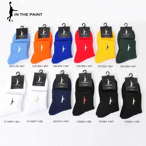 1370505-InThePaint/バスケットソックス ショートソックス 厚手生地 レイアップマン ワンポイント/