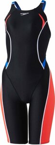 1581956-SPEEDO/レディース フレックスシグマカイオープンバックニースキン 競泳水着 WA承認モデル/L