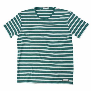 651823-BLUE INFINITY ICE/BORDER T SHIRT ボーダー Tシャツ/L