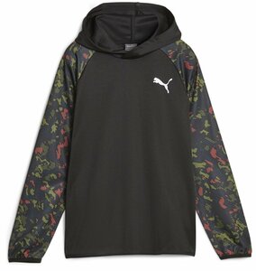 1550499-PUMA/ジュニア トレーニングウェア フーディ パーカー 防寒 ウォームアップ 春シーズンに活躍/