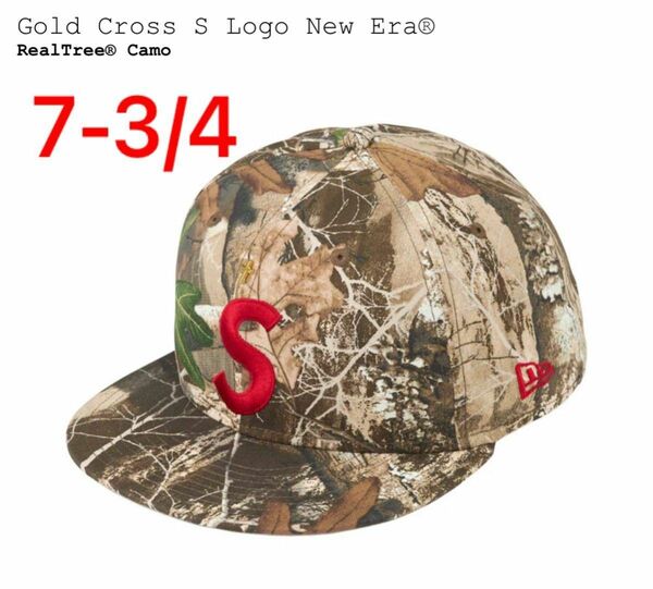 Supreme 2024SS Gold Cross S Logo New Era RealTree