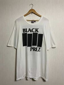 00s BLACK PREZ RAPT ラップt HIPHOP バンドt バンt band ラップ ヒップホップ 古着 半袖Tシャツ Tシャツ 半袖 白 ホワイト BLACK FLAG